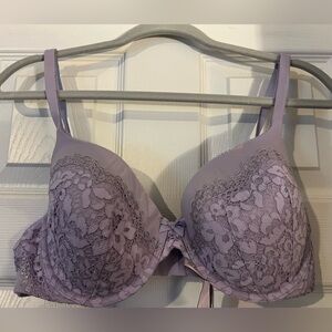 Body by Victoria purple bra with lace detail! EUC, size 36D